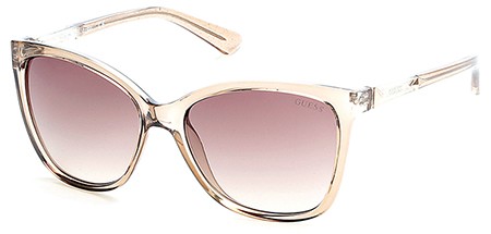 Guess GU-7456 Sunglasses, 57F - Shiny Beige / Gradient Brown