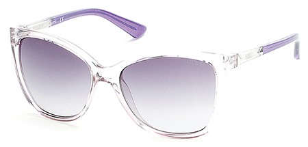 Guess GU-7456 Sunglasses, 81B - Shiny Violet / Gradient Smoke