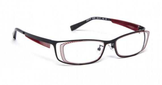 J.F. Rey JF2714 Eyeglasses, JF2714 0030 BLACK/RED (0030)