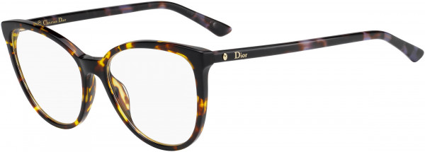 Christian Dior Montaigne 25 Eyeglasses, 02A9 Yellow Havana Violet