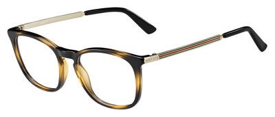 Gucci Gucci 1136 Eyeglasses, 0QWR(00) Light Havana Gold