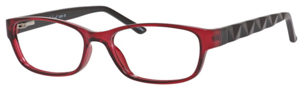 Enhance EN3959 Eyeglasses, Burgundy/Black