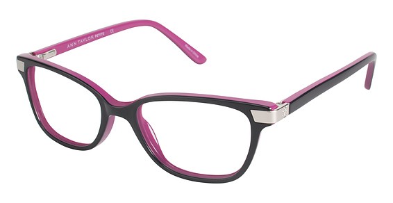 Ann Taylor ATP805 Eyeglasses, C01 BLACK/FUCHSIA