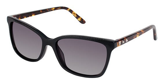 Nicole Miller Nassau Sunglasses, C01 BLACK /BLUEBIRD (Dark Grey Gradient)