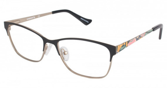 Vision's Vision's 233 Eyeglasses, C01 MATTE BLACK/GLD