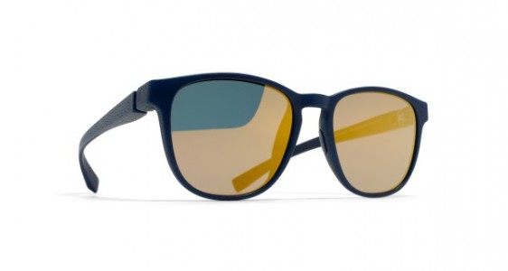Mykita Mylon LEMAS Sunglasses, MD25 NAVY BLUE - LENS: PEARLYGOLD FLASH