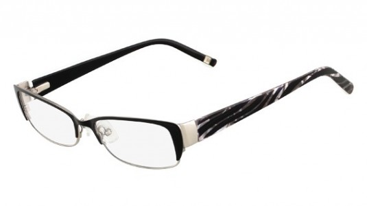Marchon M-ELLINGTON Eyeglasses, (001) SHINY BLACK SILVER