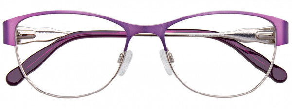 EasyClip EC405 Eyeglasses, 080 - Satin Light Lavender & Shiny Silver