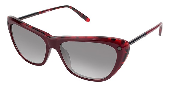 Balmain 2069 Sunglasses, C03 Red Tortoise (Gradient Grey)