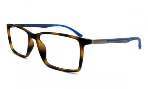 Eyecroxx EC449T Eyeglasses, C2 Mat Tortoise Blue