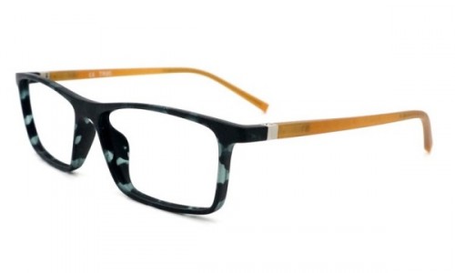 Eyecroxx EC461T Eyeglasses, C2 Demi Black Amber
