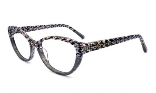 Tehia T50008 Eyeglasses, C01 Black White Blue
