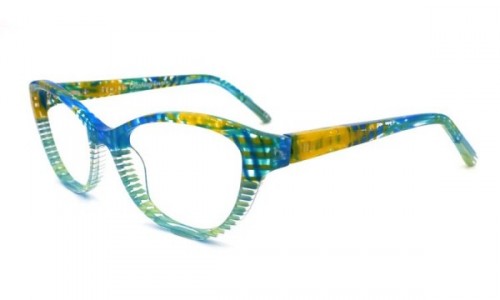 Tehia T50008 Eyeglasses, C03 Green Blue Yellow