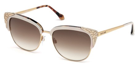 Roberto Cavalli WEZN Sunglasses, 25F - Ivory / Gradient Brown