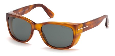 Tom Ford CARSON Sunglasses, 53N - Blonde Havana / Green