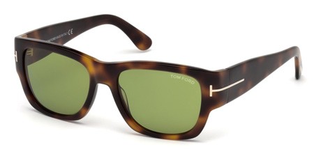 Tom Ford STEPHEN Sunglasses, 52N - Dark Havana / Green