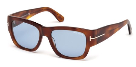 Tom Ford STEPHEN Sunglasses, 53V - Blonde Havana / Blue