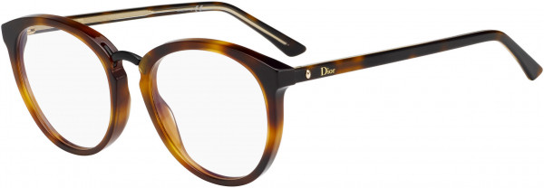 Christian Dior Montaigne 39 Eyeglasses, 0C9C Havana Crystal