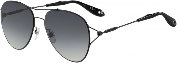 Givenchy GV 7005/S Sunglasses, 0006 Shiny Black