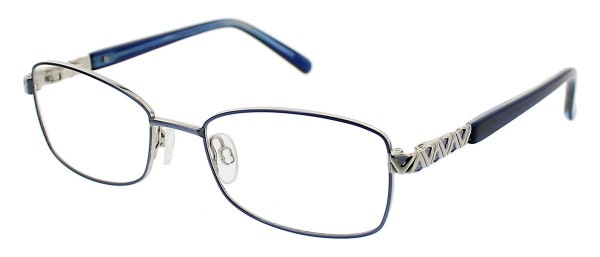 ClearVision PETITE 34 Eyeglasses, Blue Silver