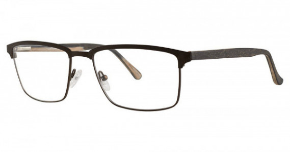 Big Mens Eyewear Club BIG JAKE Eyeglasses, Matte Brown/Horn