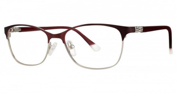 Genevieve ELOQUENT Eyeglasses, Matte Burgundy/ Silver