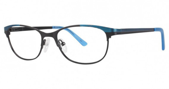 Genevieve Possible Eyeglasses, matte black/blue
