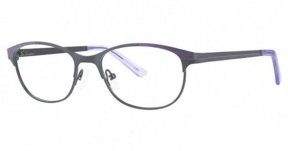 Genevieve Possible Eyeglasses, matte black/plum