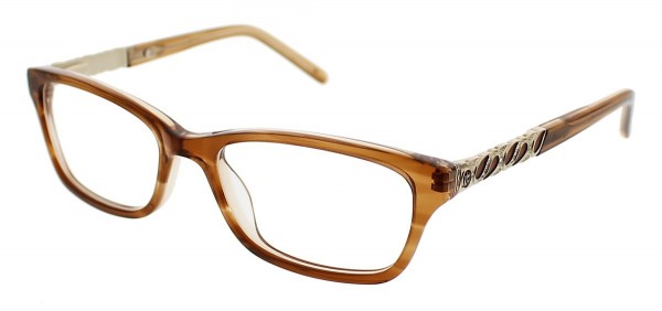Jessica McClintock JMC 4023 Eyeglasses, Brown Laminate