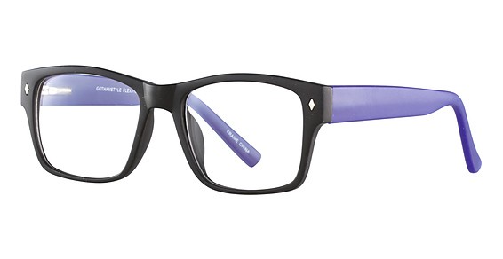 Smilen Eyewear Gotham Premium Flex 16 Eyeglasses, Black/Blue