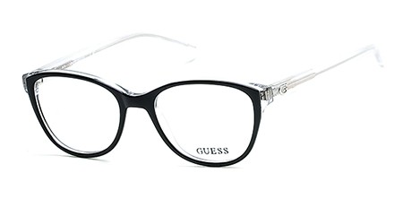 Guess GU-2596 Eyeglasses, 003 - Black/crystal