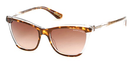 GUESS by Marciano GM0758 Sunglasses, 56F - Havana/other / Gradient Brown