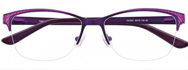 Takumi TK1021 Eyeglasses, 080 - Satin Purple & Shiny Fuchsia