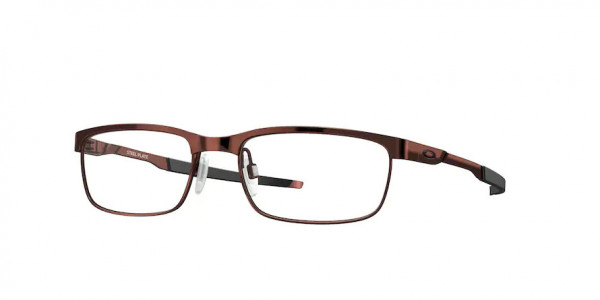 Oakley OX3222 STEEL PLATE Eyeglasses, 322208 STEEL PLATE BRUSHED GRENACHE (RED)