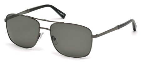 Ermenegildo Zegna EZ-0021 Sunglasses, 08D - Shiny Gumetal / Smoke Polarized