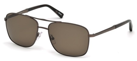 Ermenegildo Zegna EZ-0021 Sunglasses, 37M - Matte Dark Bronze / Roviex Polarized