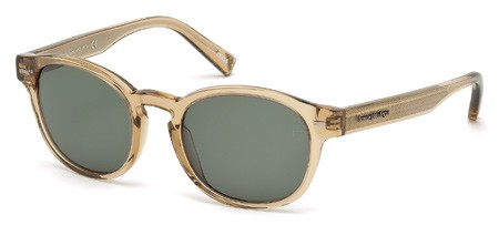 Ermenegildo Zegna EZ-0029 Sunglasses, 45N - Shiny Light Brown / Green