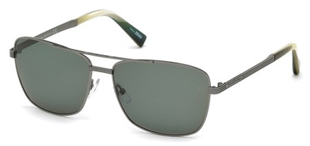 Ermenegildo Zegna EZ-0031 Sunglasses, 08N - Shiny Gumetal / Green