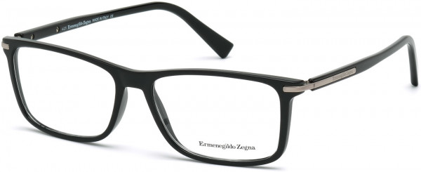 Ermenegildo Zegna EZ5041 Eyeglasses, 001 - Shiny Black, Light Ruthenium