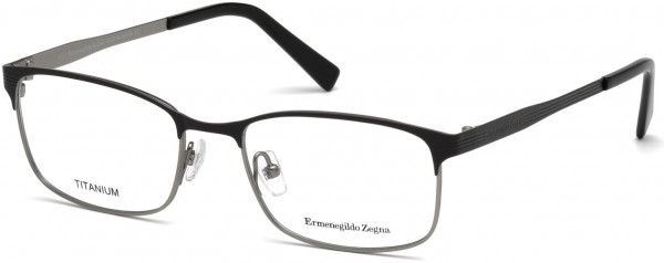 Ermenegildo Zegna EZ5049 Eyeglasses, 005 - Matte Black, Shiny Black
