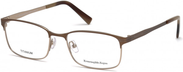 Ermenegildo Zegna EZ5049 Eyeglasses, 034 - Shiny Light Bronze, Light Brown