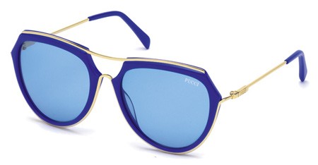 Emilio Pucci EP-0016 Sunglasses, 90V - Shiny Blue / Blue