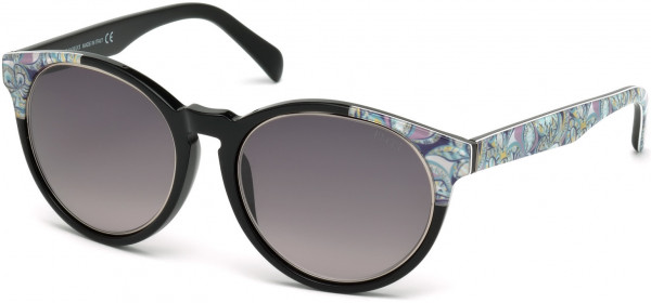 Emilio Pucci EP0028 Sunglasses, 05B - Black/other / Gradient Smoke