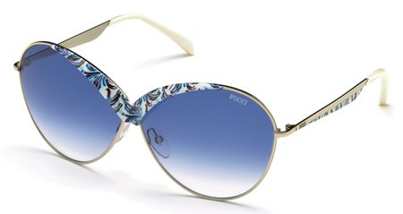 Emilio Pucci EP0029 Sunglasses, 33W - Gold/other / Gradient Blue