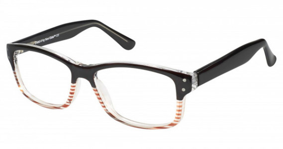 New Globe L4065-P Eyeglasses, BRN STRIPE
