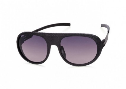 ic! berlin Glacier Sunglasses, Pebble Leather (Plotic) / Black to Grey