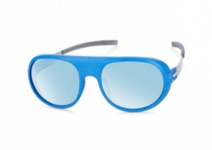 ic! berlin Glacier Sunglasses, Power-Blue (Plotic) / Swimming Pool Mirrored