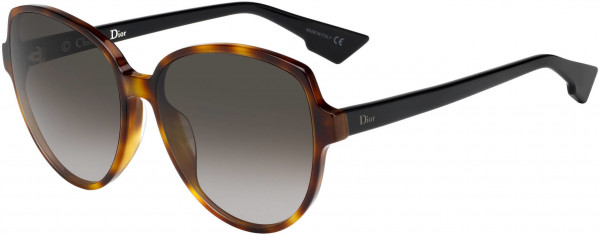 Christian Dior Dioronde 2 Sunglasses, 05FC Dark Havana Black