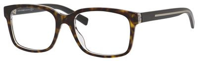 Dior Homme Blacktie 203 Eyeglasses, 0G6G(00) Havana Crystal Black