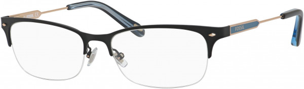 Fossil FOS 6078 Eyeglasses, 0006 Shiny Black